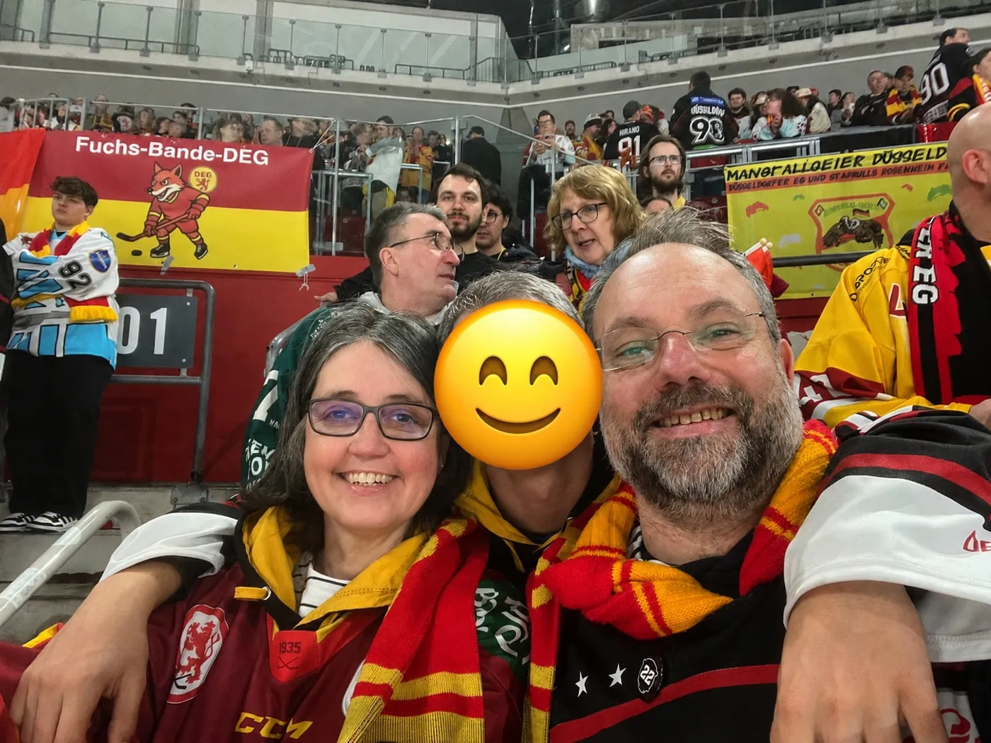 Our family at a DEG Düsseldorf game