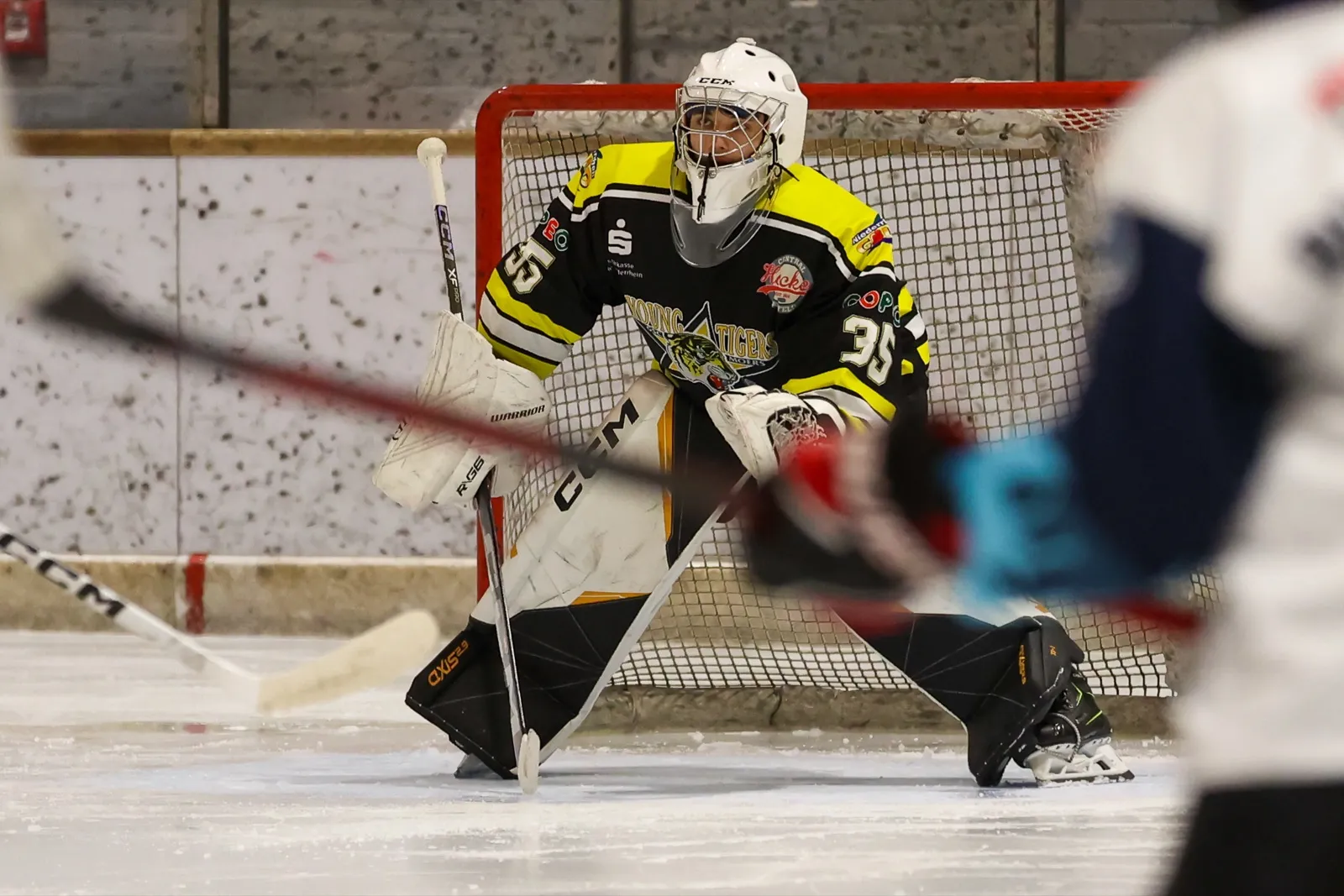 Our son making a save as a goalie for the GSC Moers Young Tigers